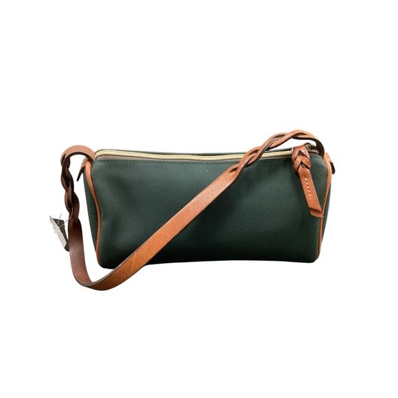 Vintage Dooney &Bourke Purse Women’s 1 Size Canvas With Leather Trim Deep Green - Picture 3 of 7